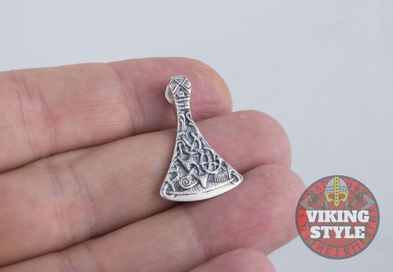 Viking Axe Head Pendant - Mammen, 925 Silver