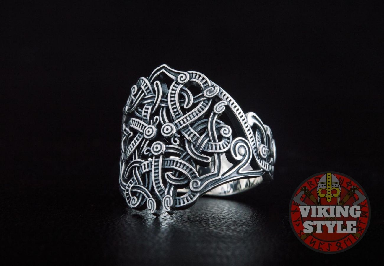Jörmungandr Ring - World Serpent, 925 Silver