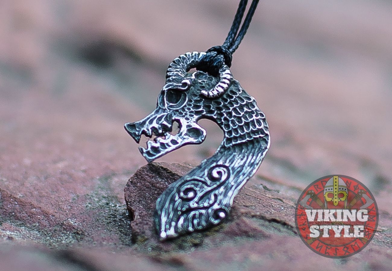 Norse Dragon Pendant - Ormr, 925 Silver