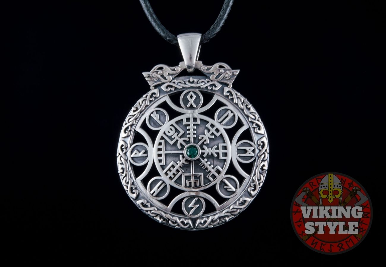 Vegvisir Pendant - Serpent, 925 Silver