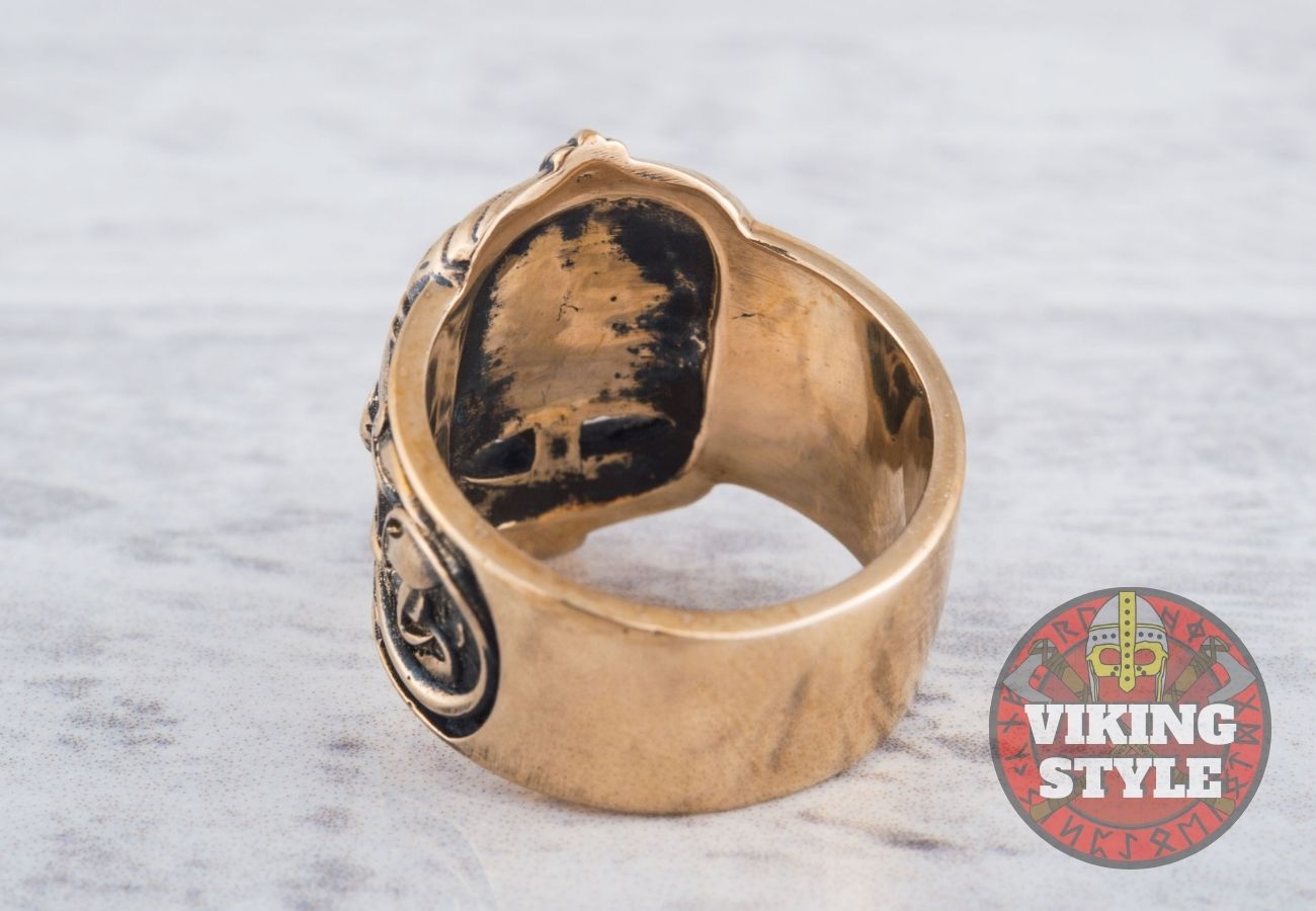 Viking Helmet Ring III - Bronze