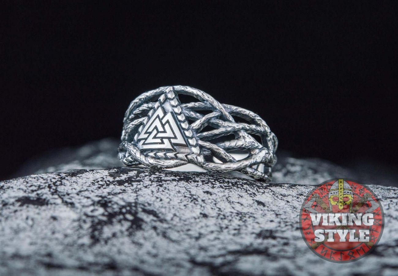 Valknut Ring - Tree of Life, 925 Silver