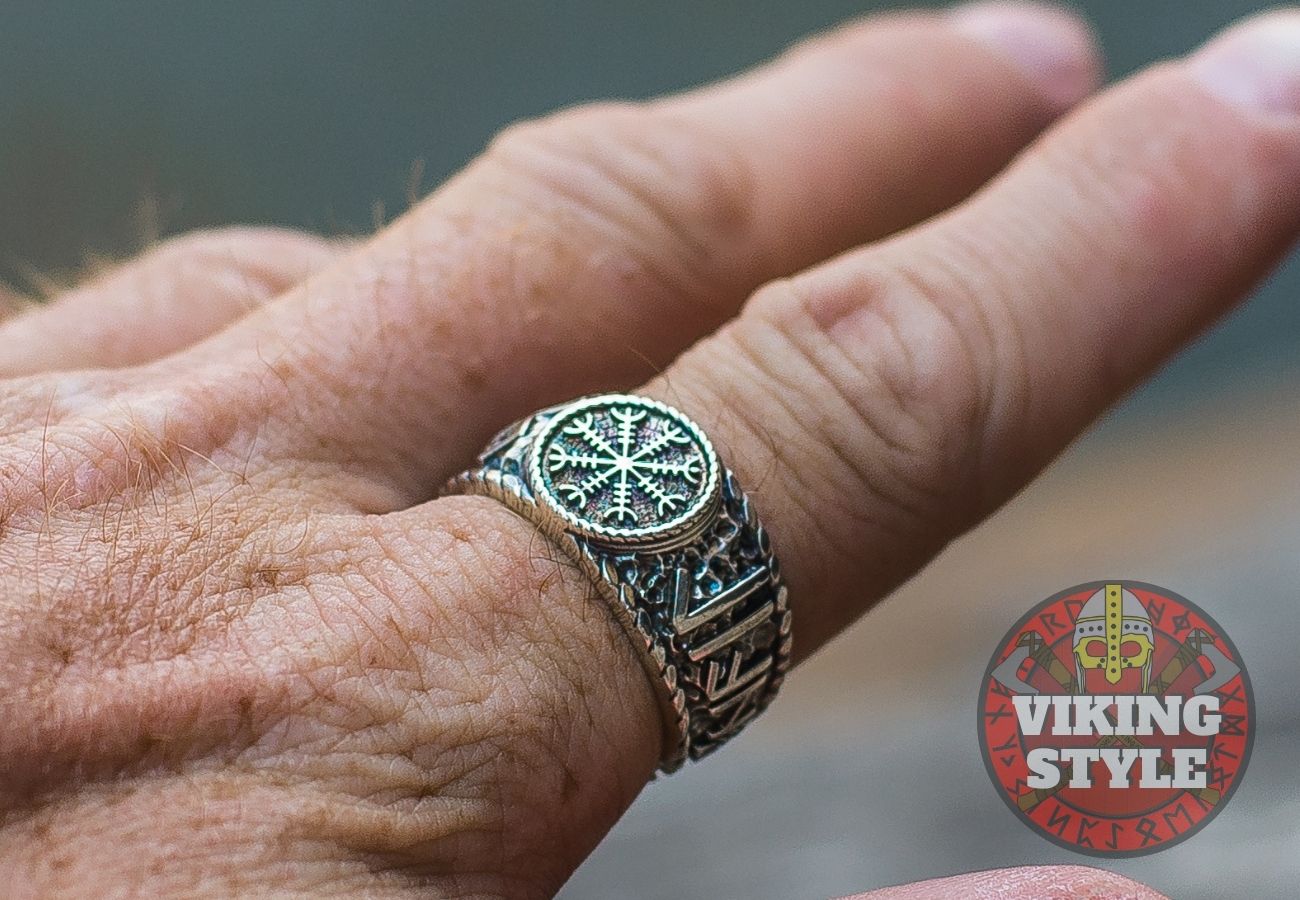 Ægishjálmur Ring - Odin Collection, 925 Silver