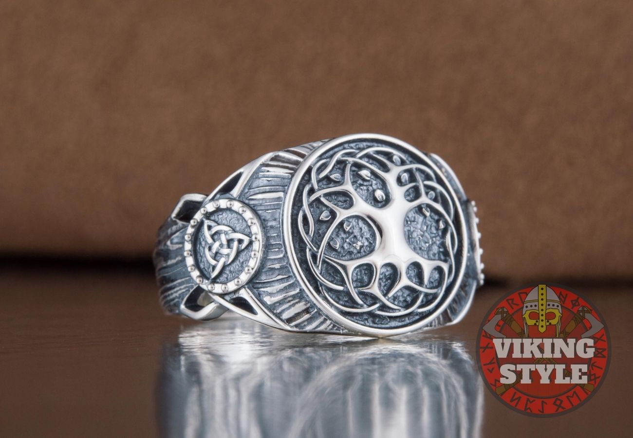 Yggdrasil Ring - Triquetra, 925 Silver