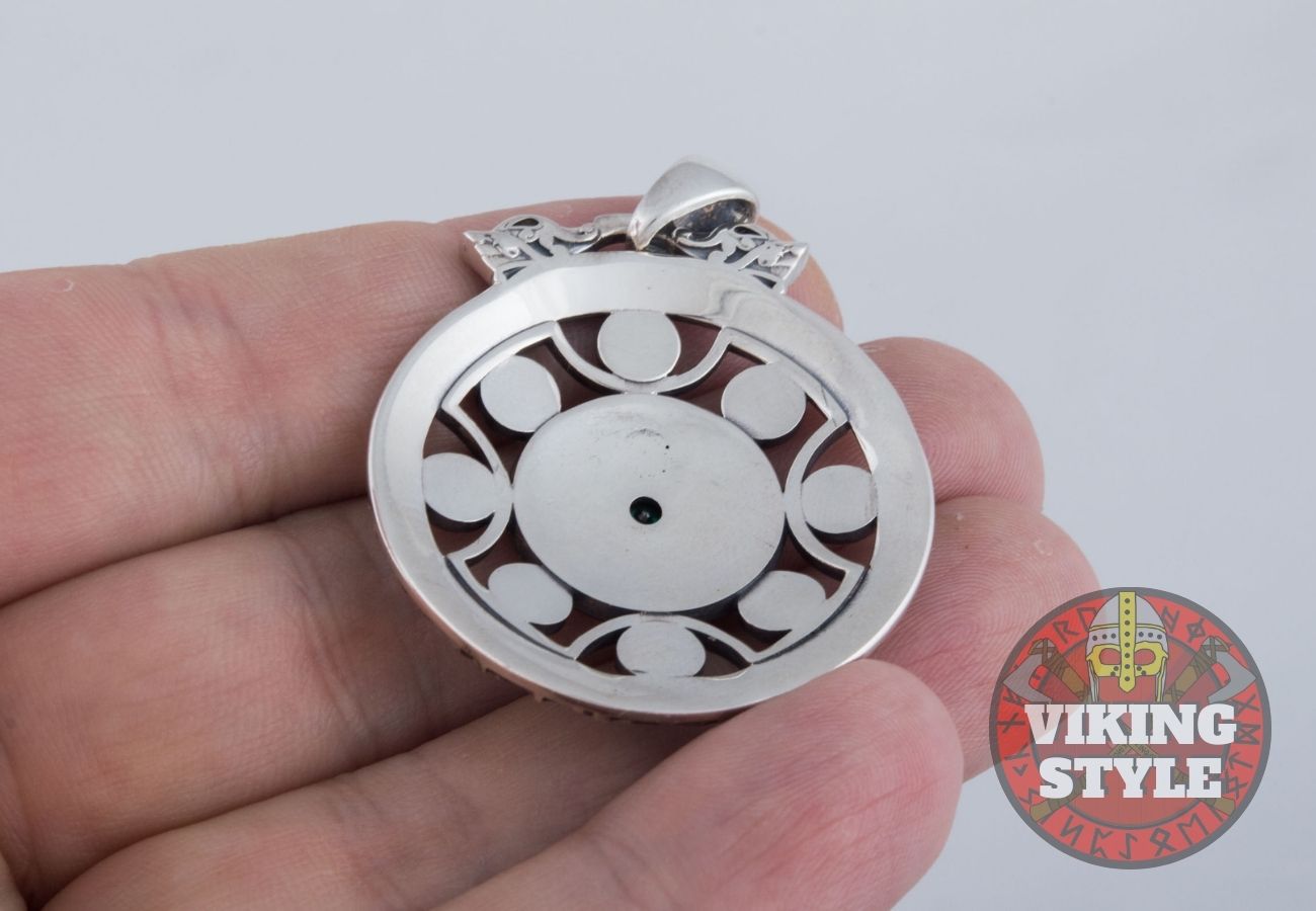 Vegvisir Pendant - Serpent, 925 Silver