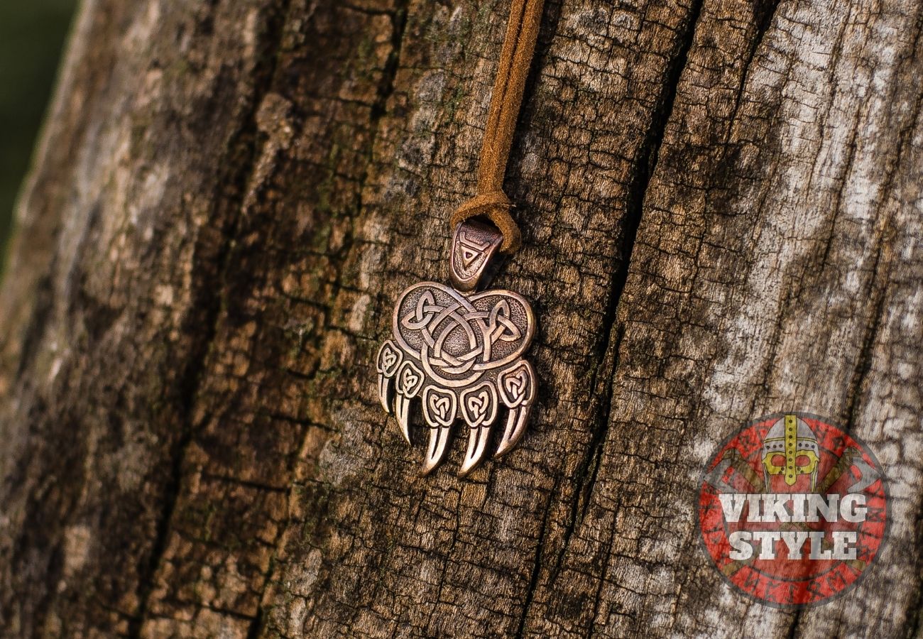 Bear Paw Pendant - Bjørn, Bronze