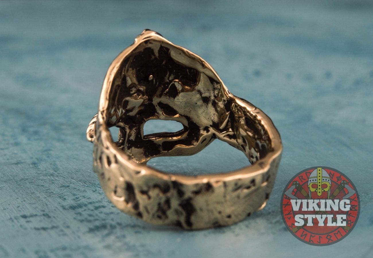 Viking Helmet Ring - Bronze