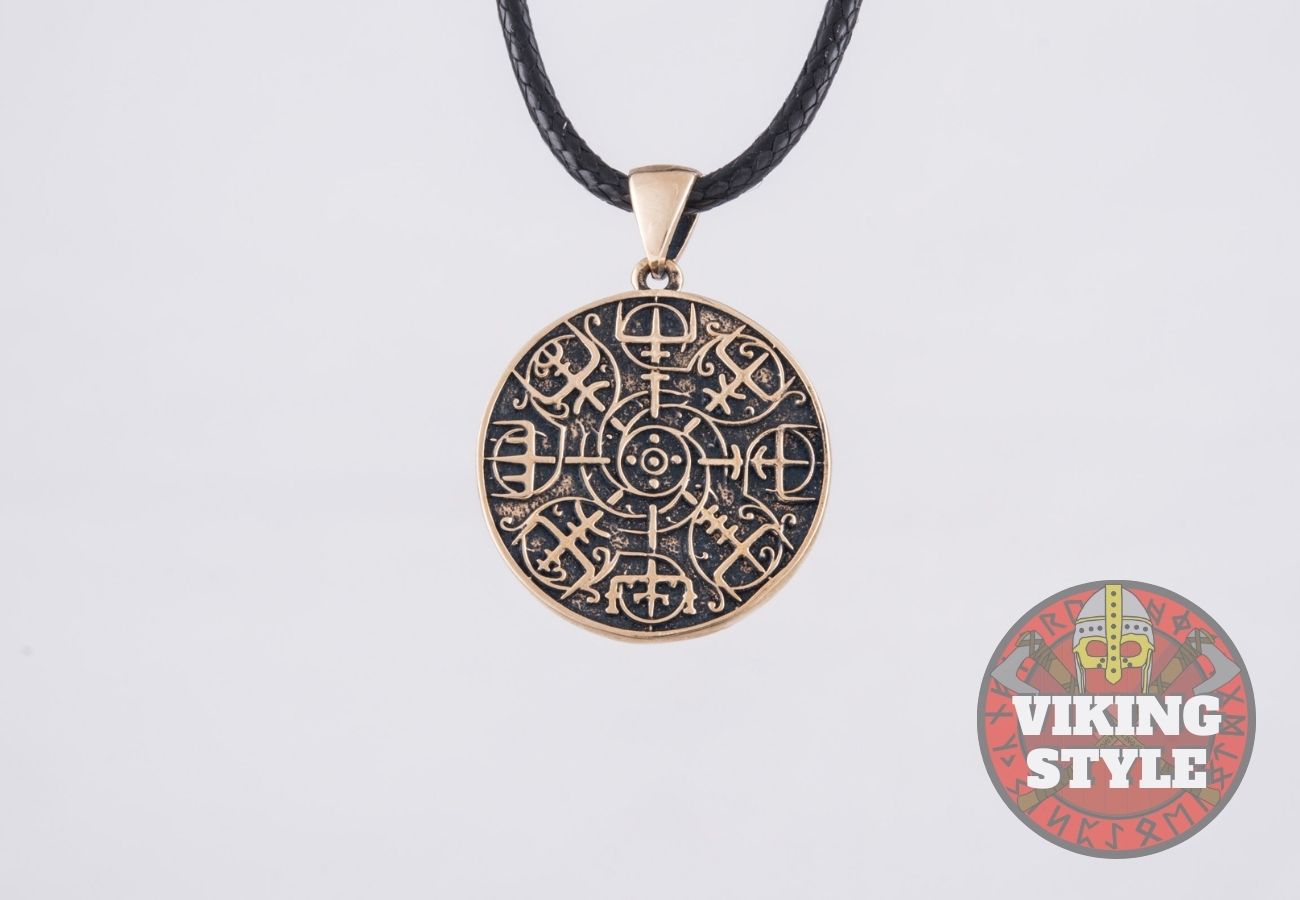 Ægishjálmur Pendant - Lunar, Bronze