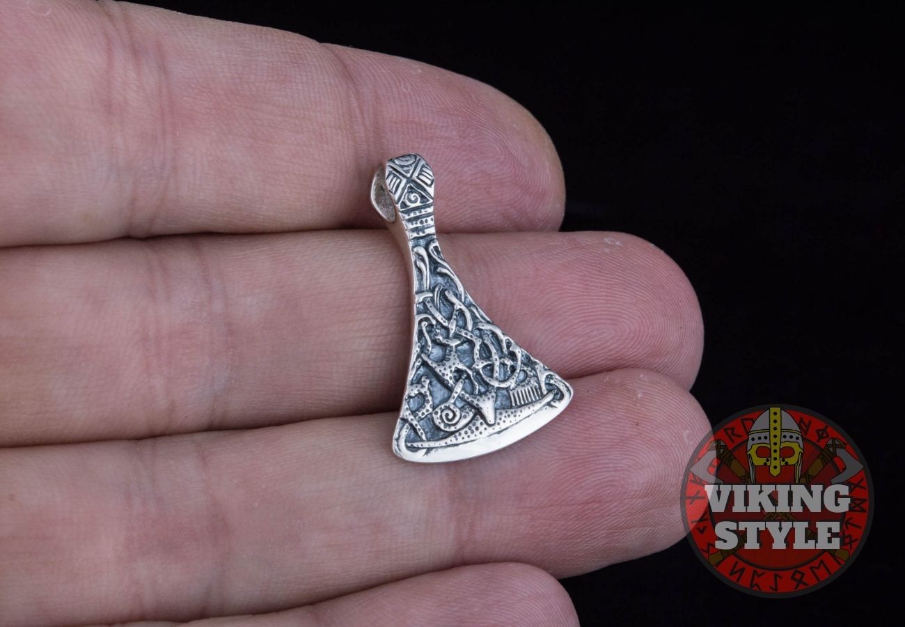 Viking Axe Head Pendant - Mammen, 925 Silver