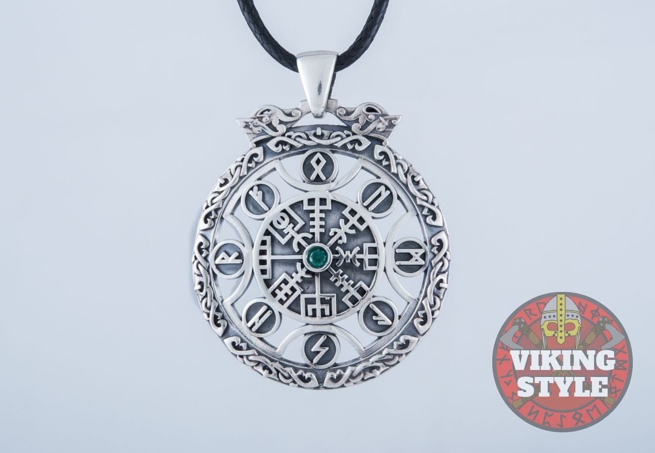 Vegvisir Pendant - Serpent, 925 Silver