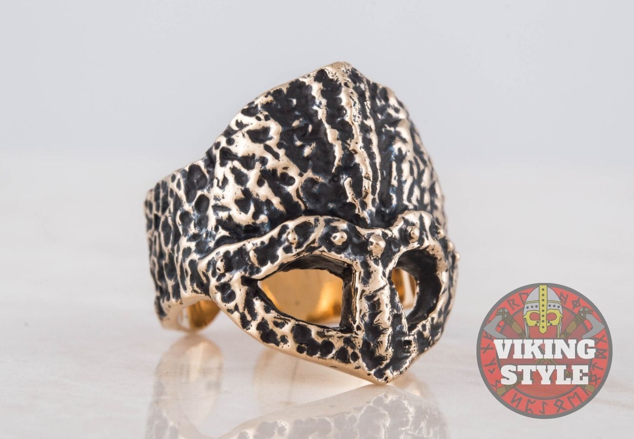 Viking Helmet Ring II - Bronze