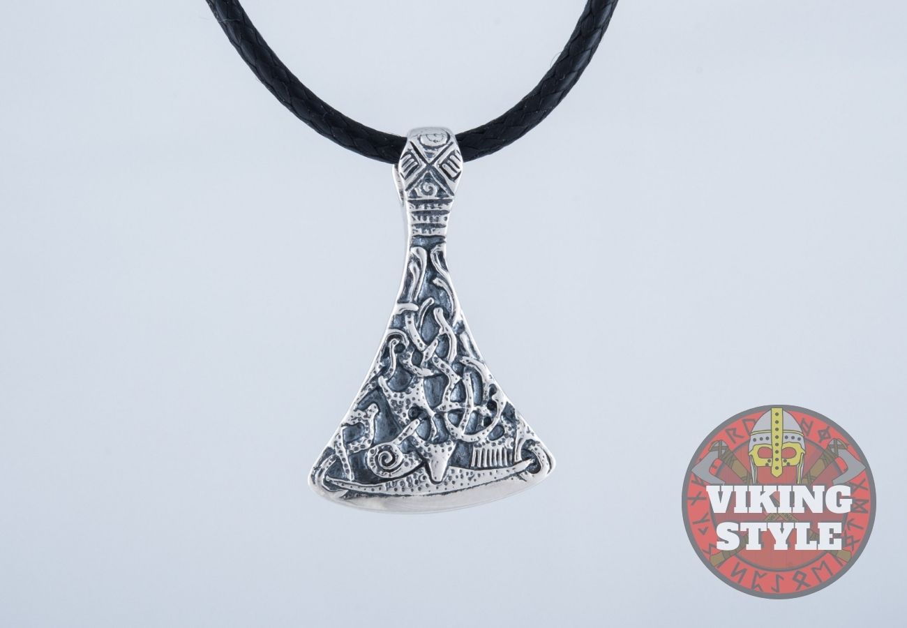 Viking Axe Head Pendant - Mammen, 925 Silver