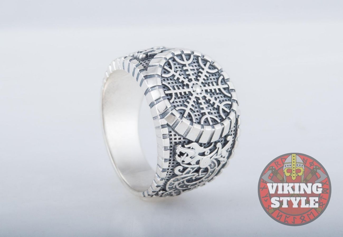 Ægishjálmur Ring - Dragon, 925 Silver
