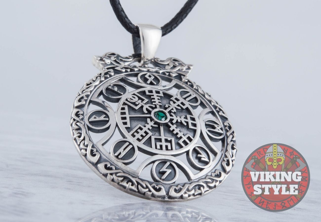 Vegvisir Pendant - Serpent, 925 Silver