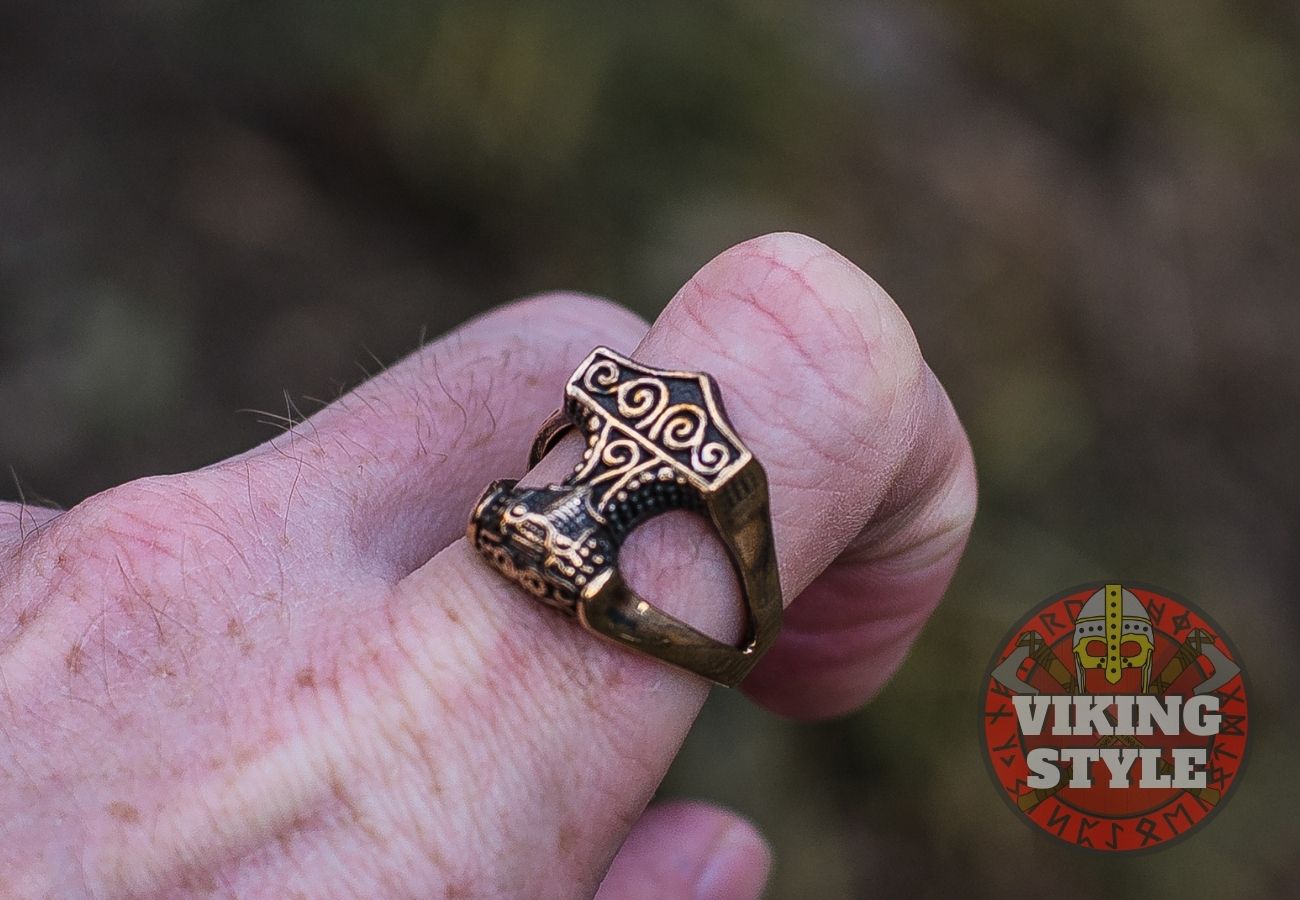 Thor's Hammer Ring - Mjolnir, Bronze