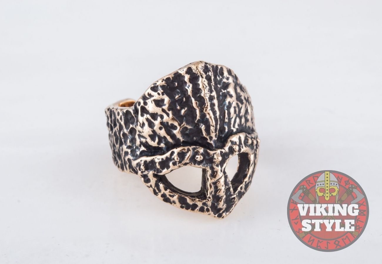 Viking Helmet Ring II - Bronze