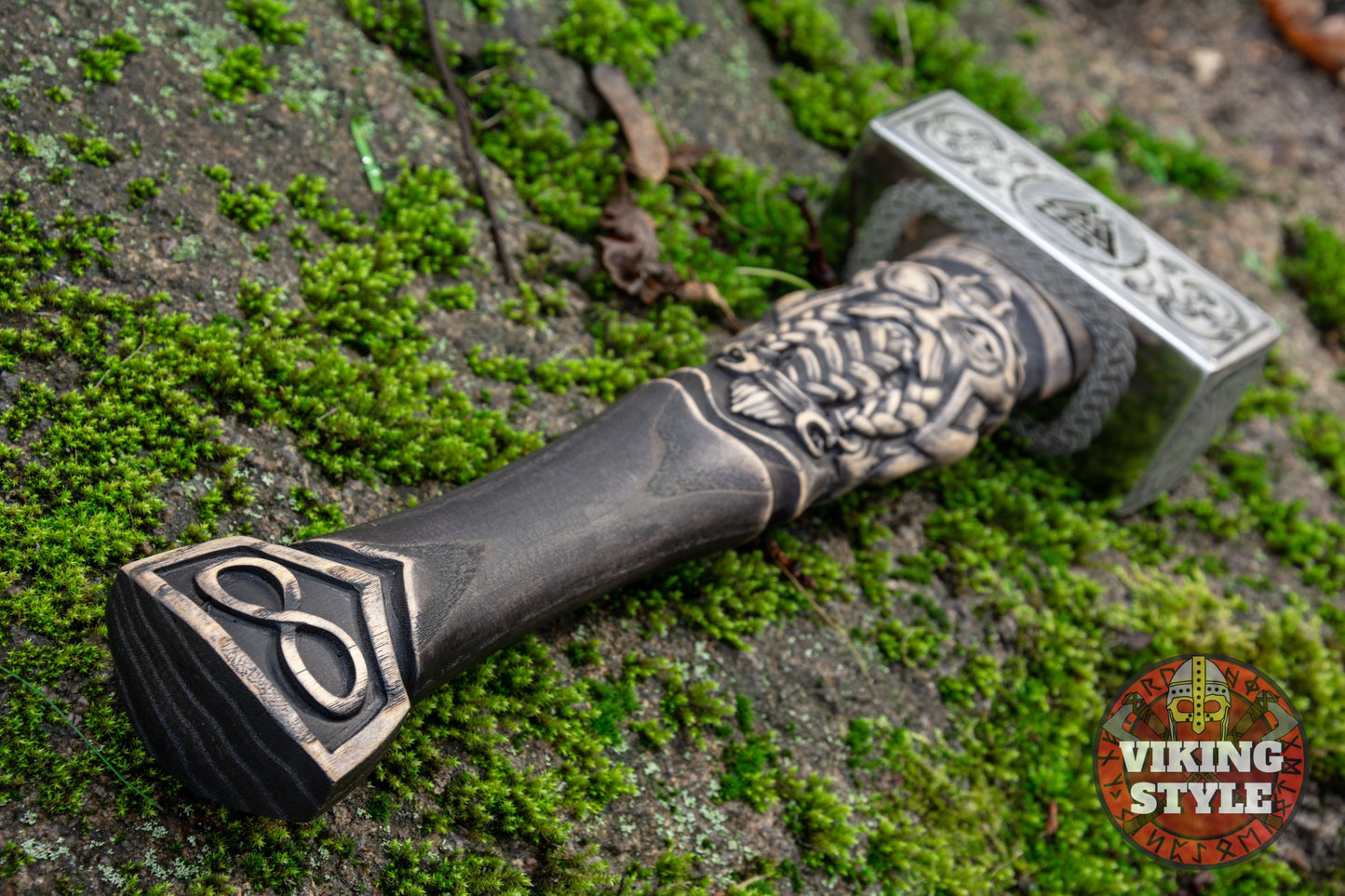 Handmade Viking Hammer - Odin & Valknut