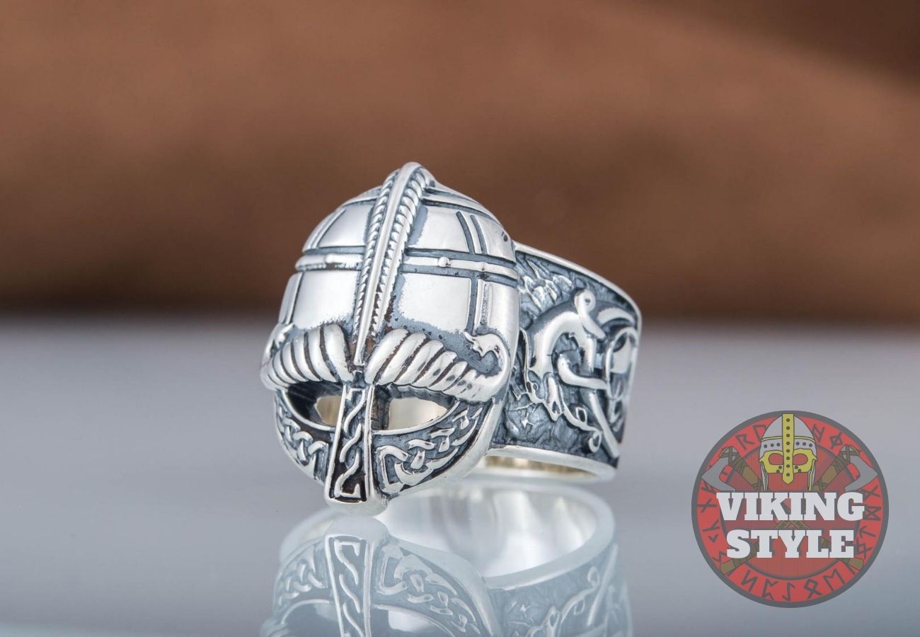 Viking Helmet Ring III - 925 Silver