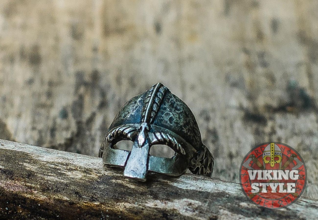 Viking Helmet Ring - 925 Silver