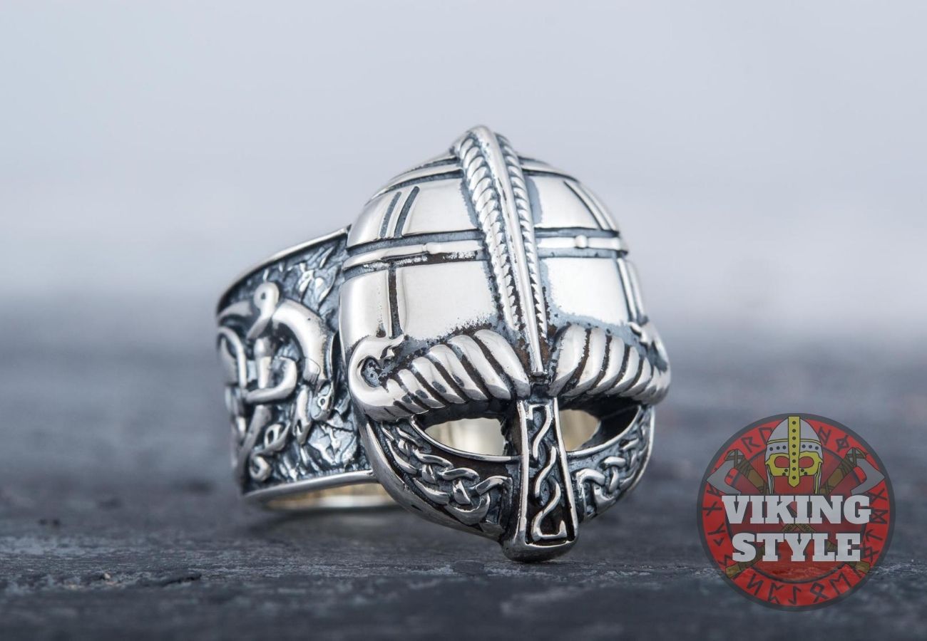 Viking Helmet Ring III - 925 Silver
