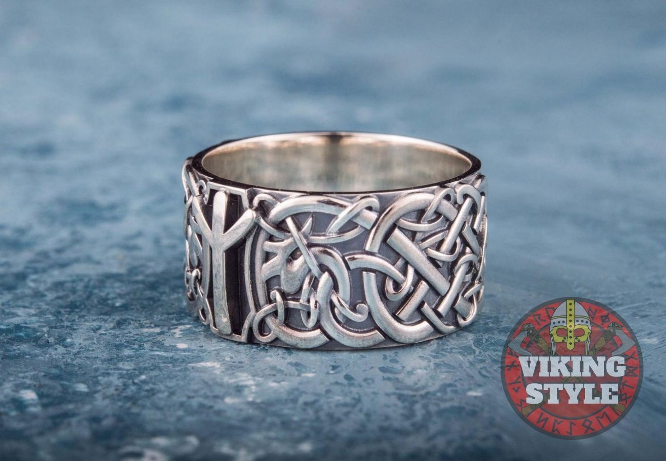 Algiz Ring - Runic, 925 Silver