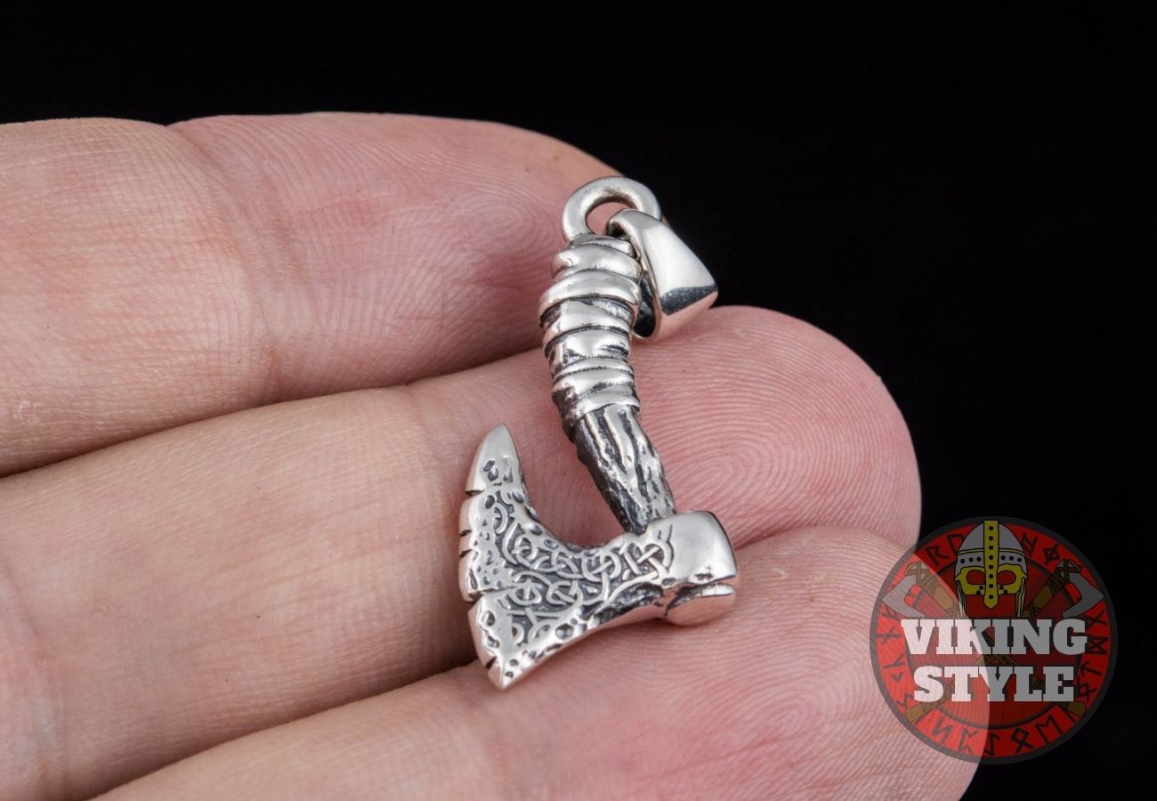 Viking Axe Pendant - Small, 925 Silver