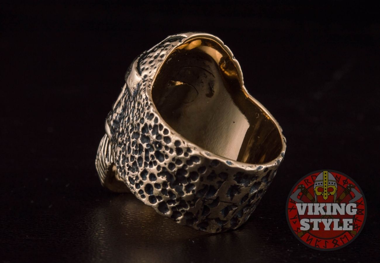 Viking Helmet Ring - Odin, Bronze