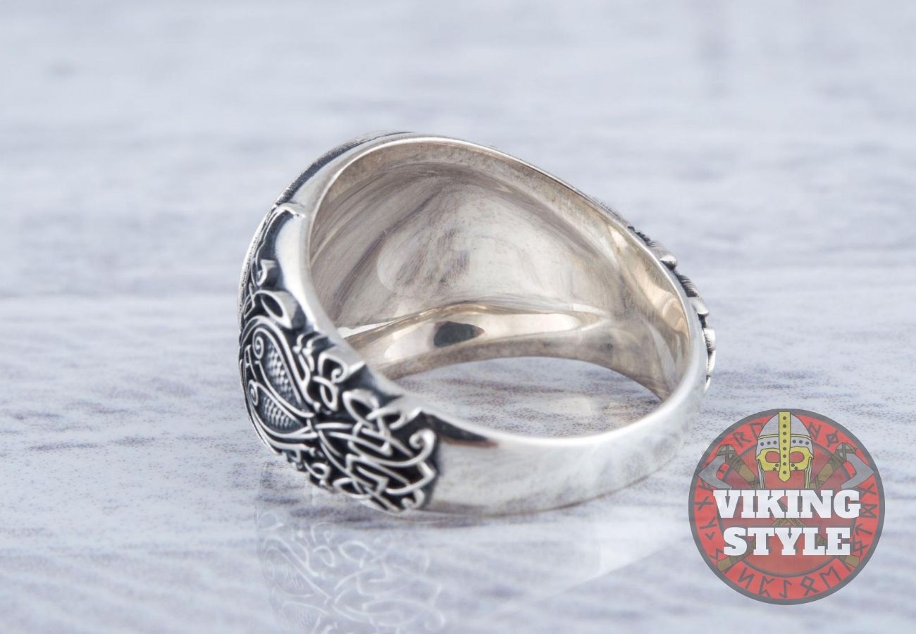 Ægishjálmur Ring - Ravens, 925 Silver