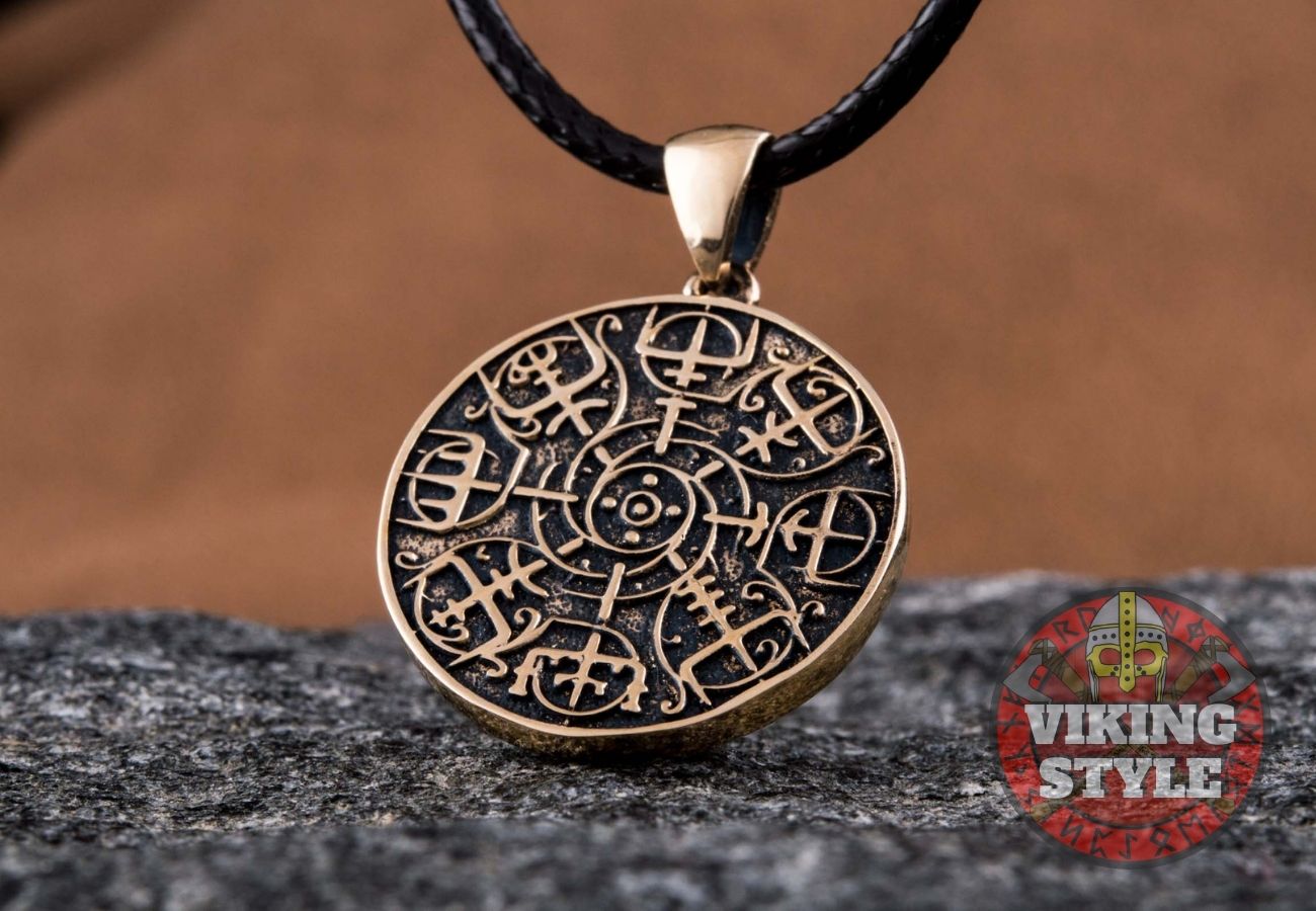 Ægishjálmur Pendant - Lunar, Bronze