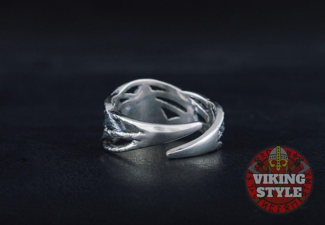 Ægishjálmur Ring - Tree of Life, 925 Silver