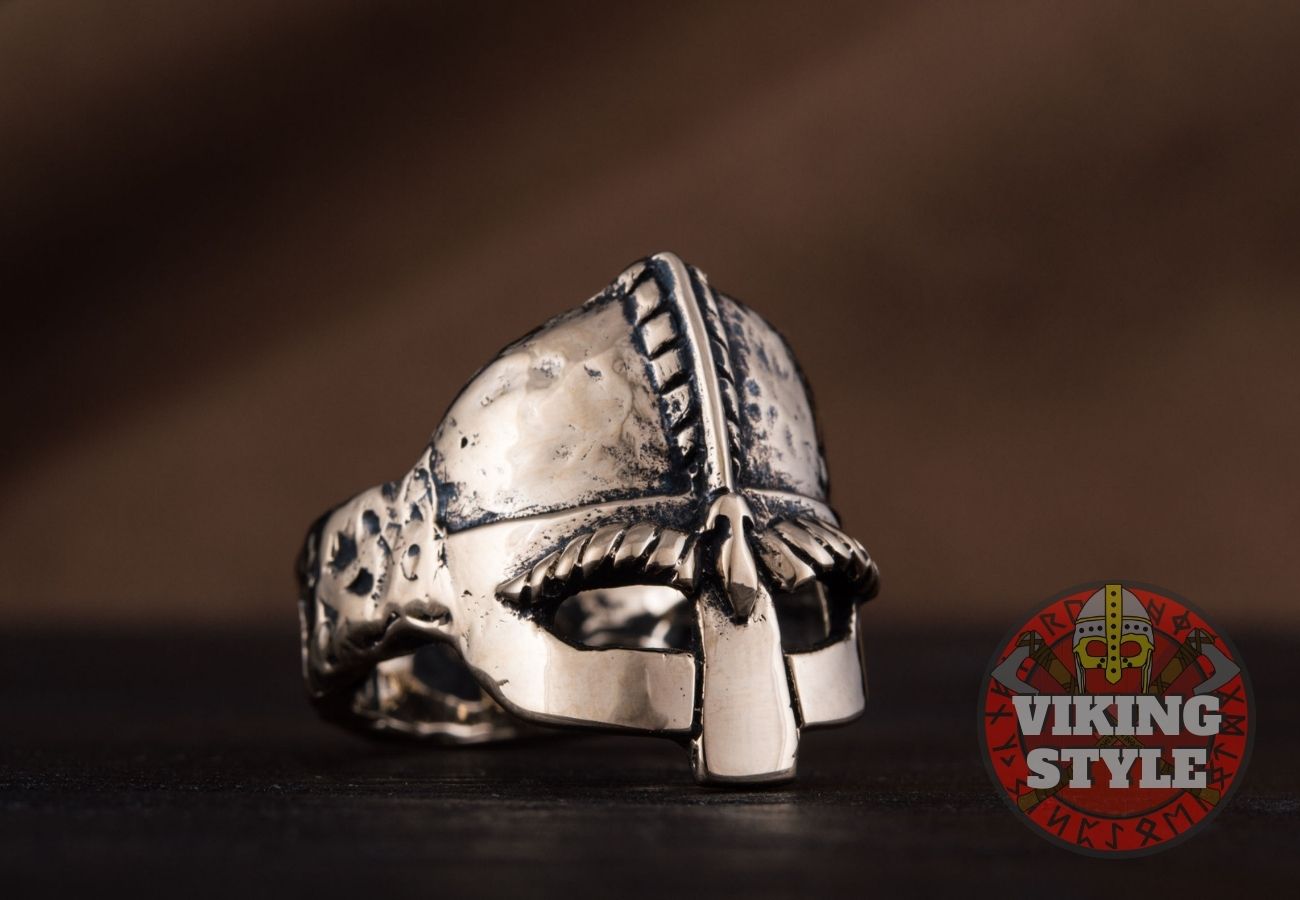 Viking Helmet Ring - Bronze