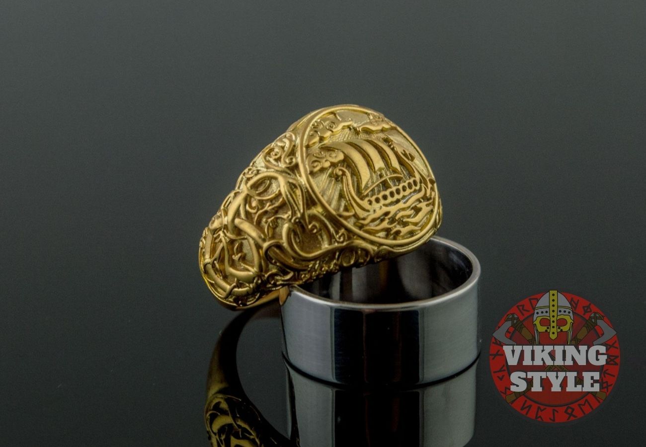 Drakkar Ring - Urnes, Gold