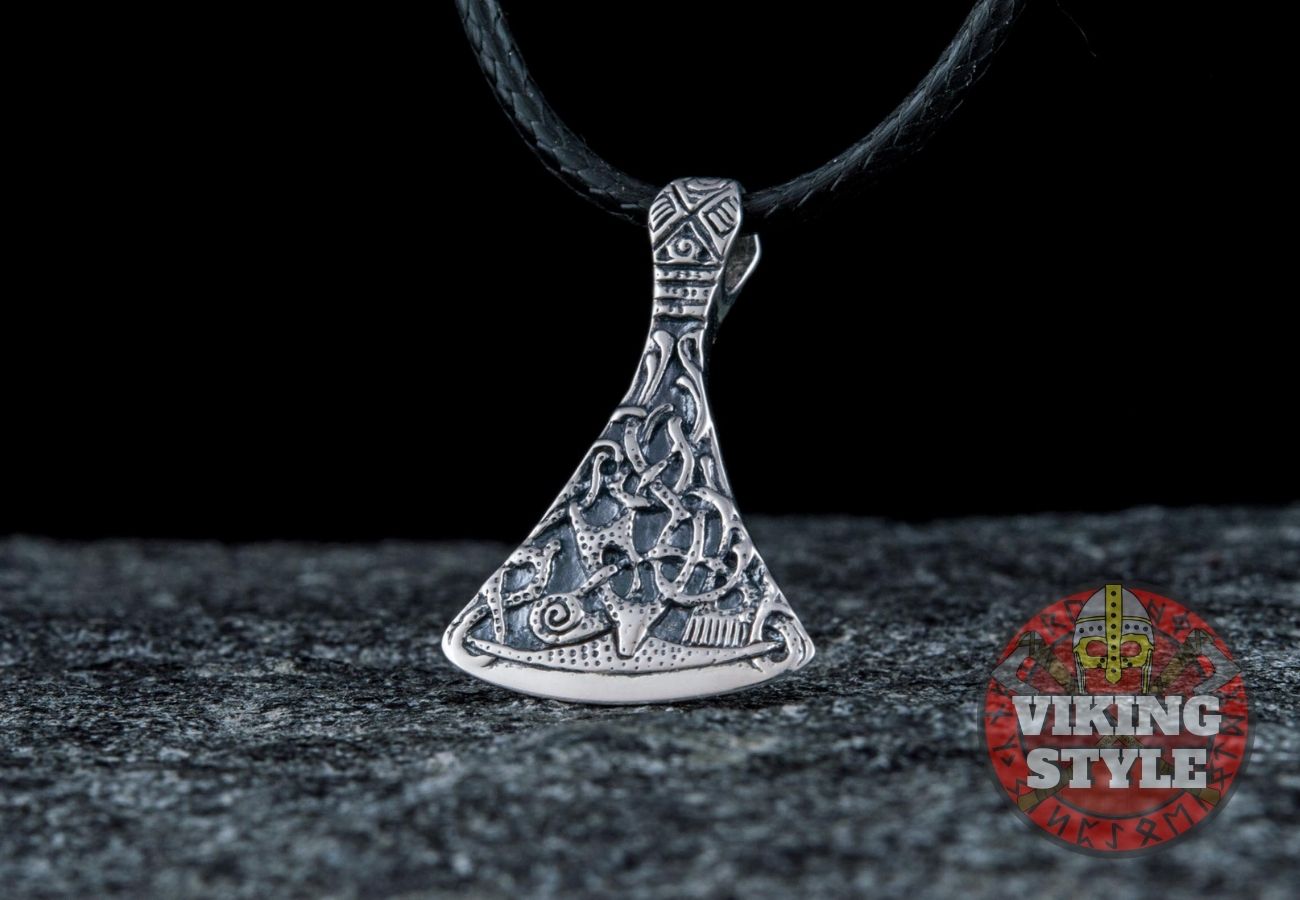 Viking Axe Head Pendant - Mammen, 925 Silver