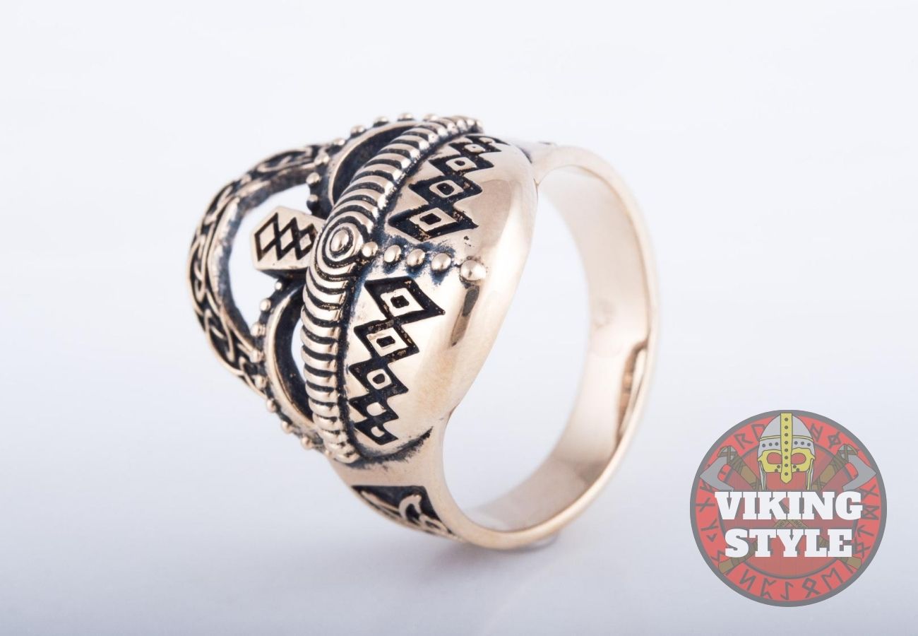 Viking Helmet Ring - Bronze