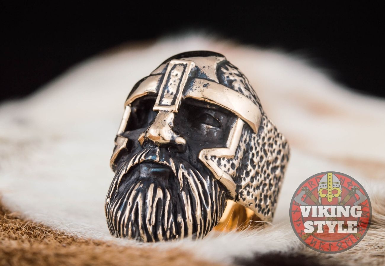 Viking Helmet Ring - Odin, Bronze