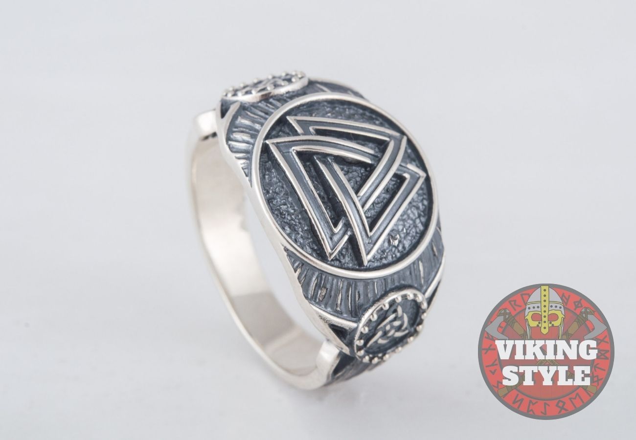 Valknut Ring - Triquetra, 925 Silver