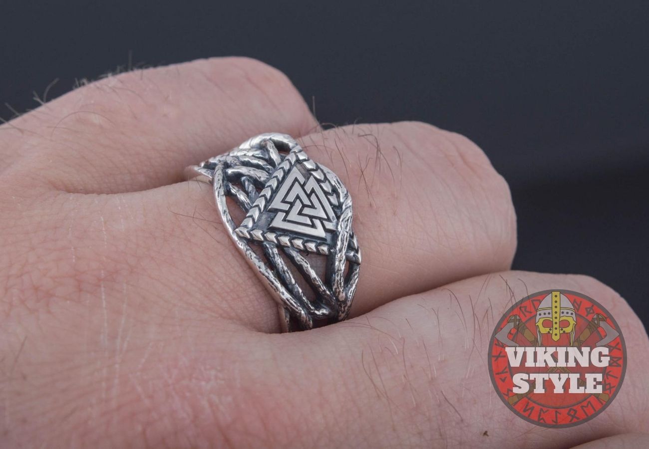 Valknut Ring - Tree of Life, 925 Silver