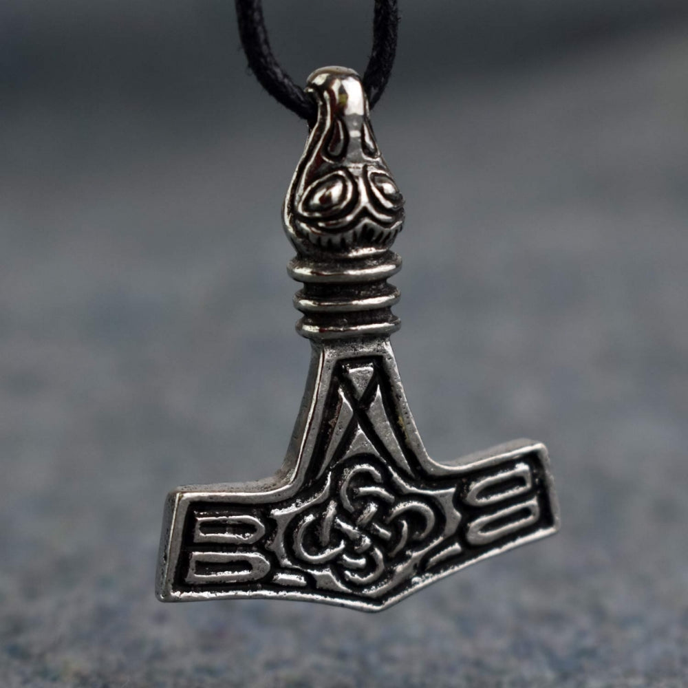 Raven's Head Thor's Hammer Pendant