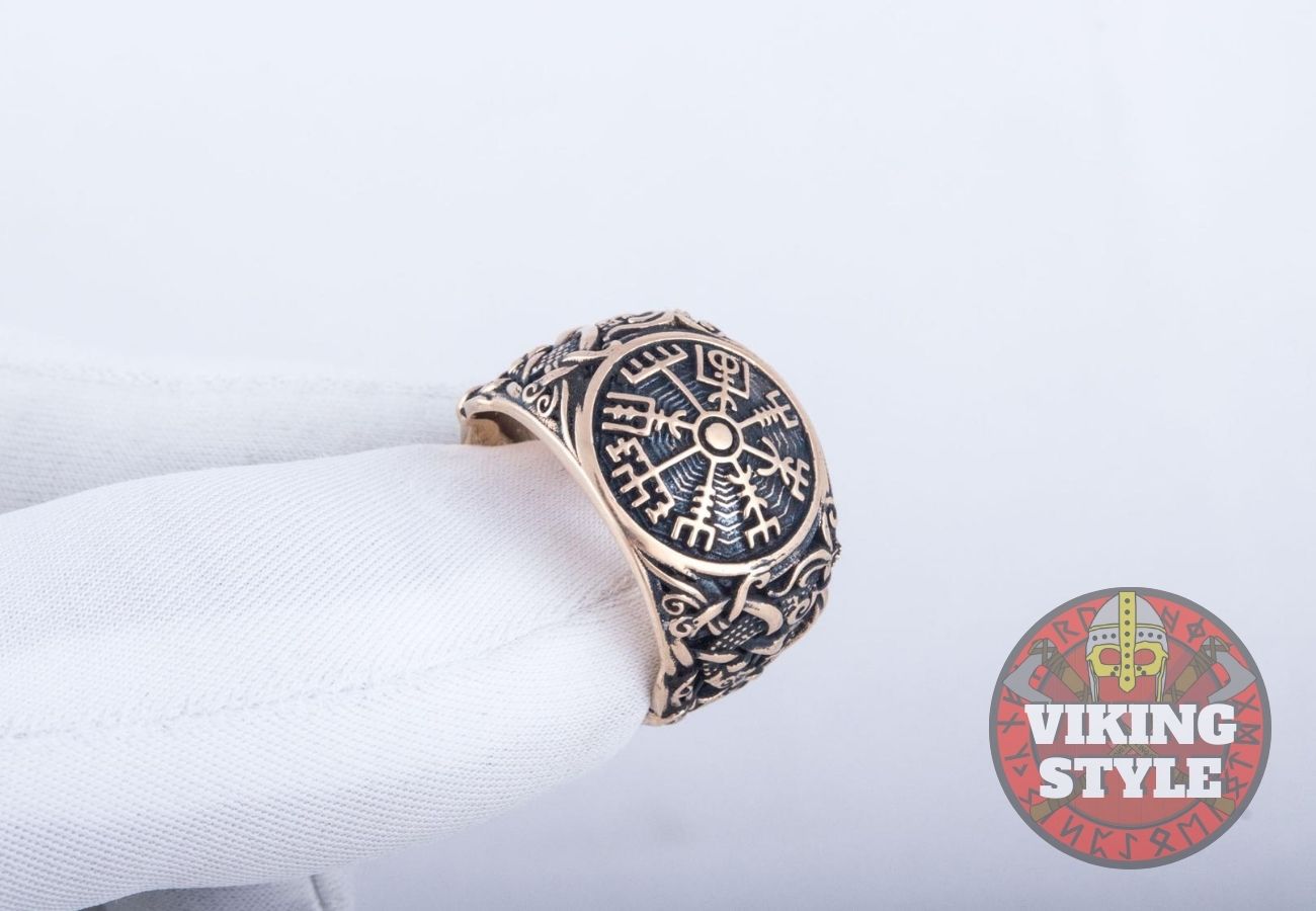 Vegvísir Ring - Mammen, Bronze