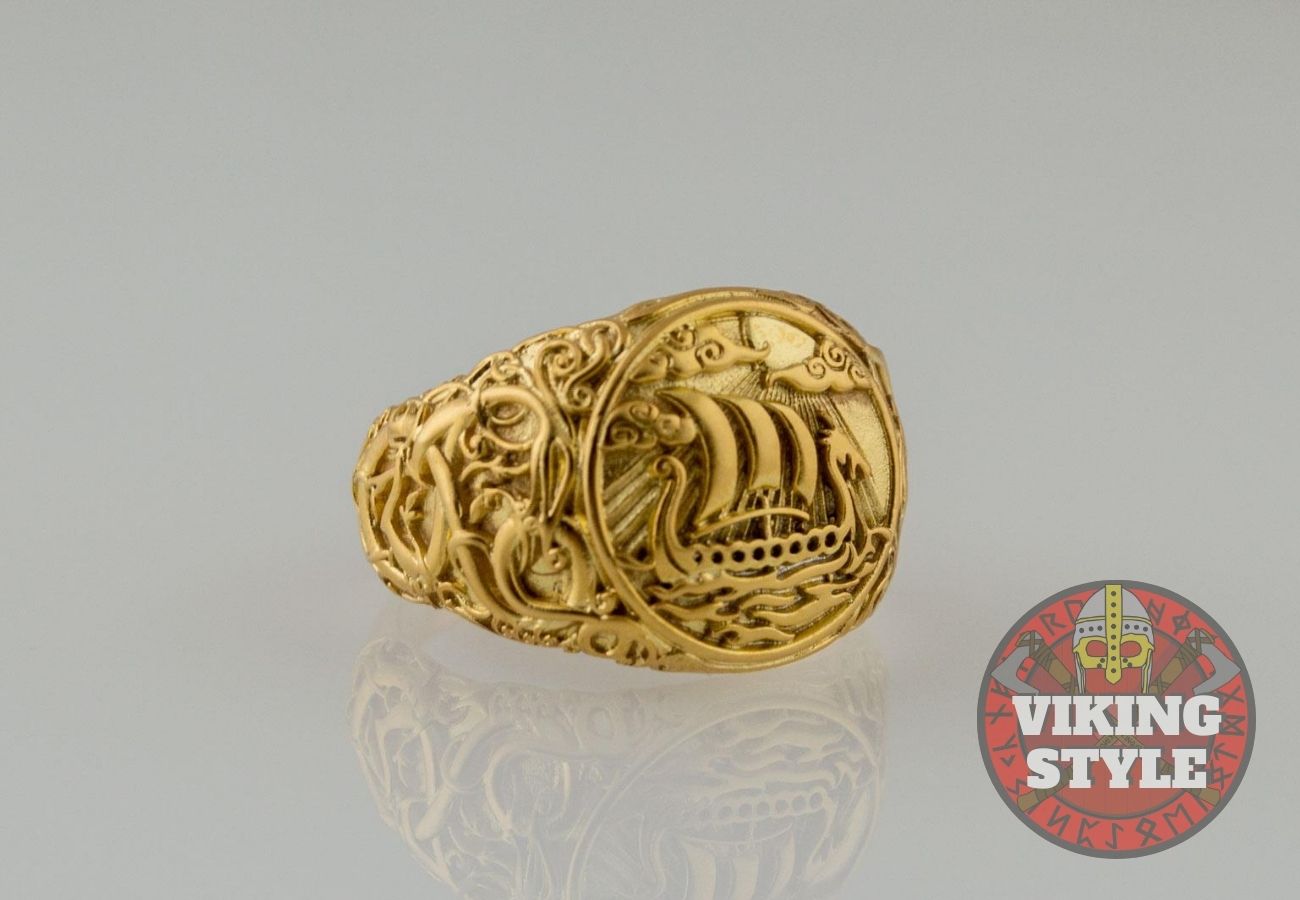 Drakkar Ring - Urnes, Gold