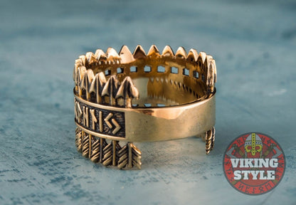 Runic Ring - Arrow, Bronze