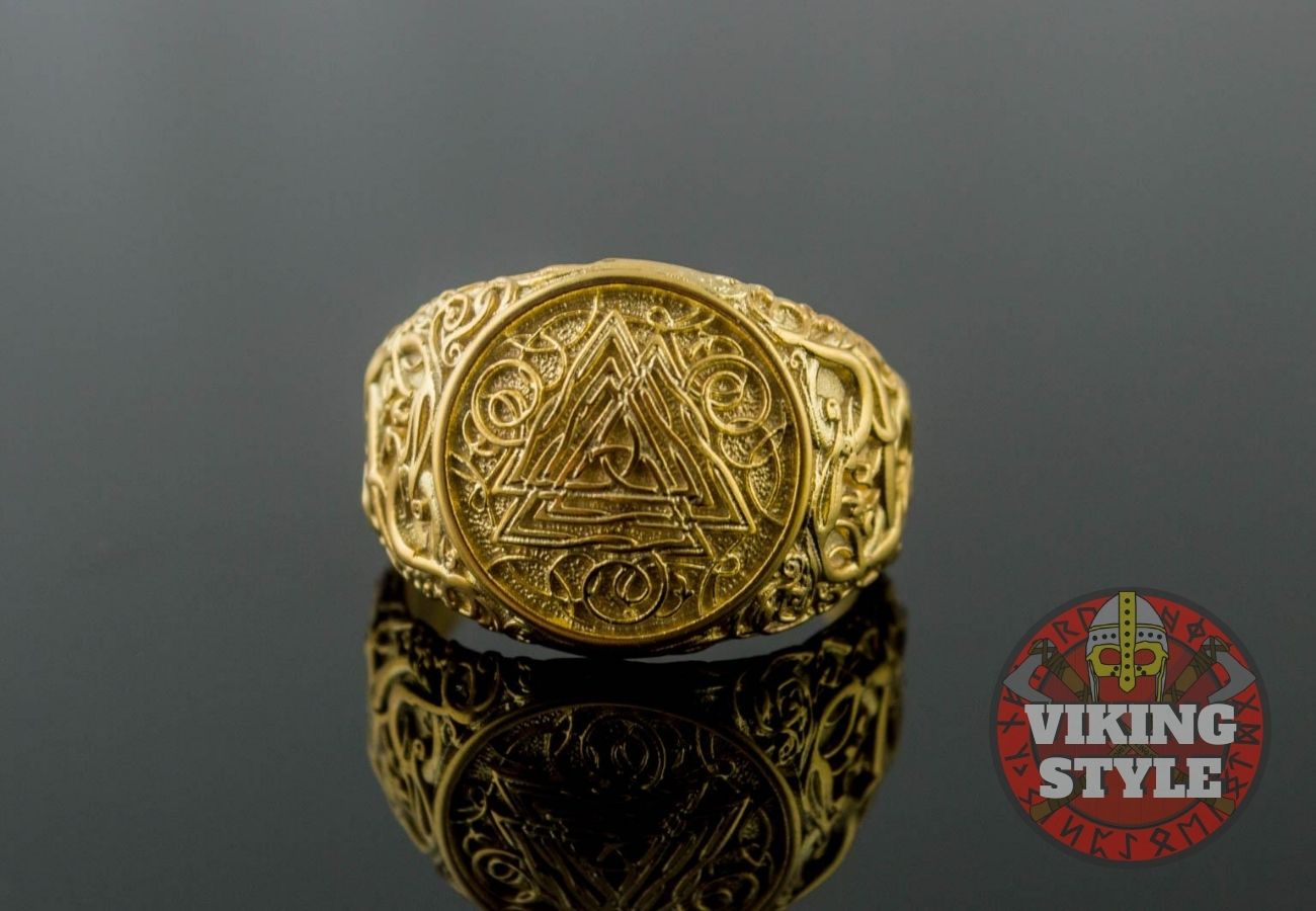 Valknut Ring - Urnes, Gold