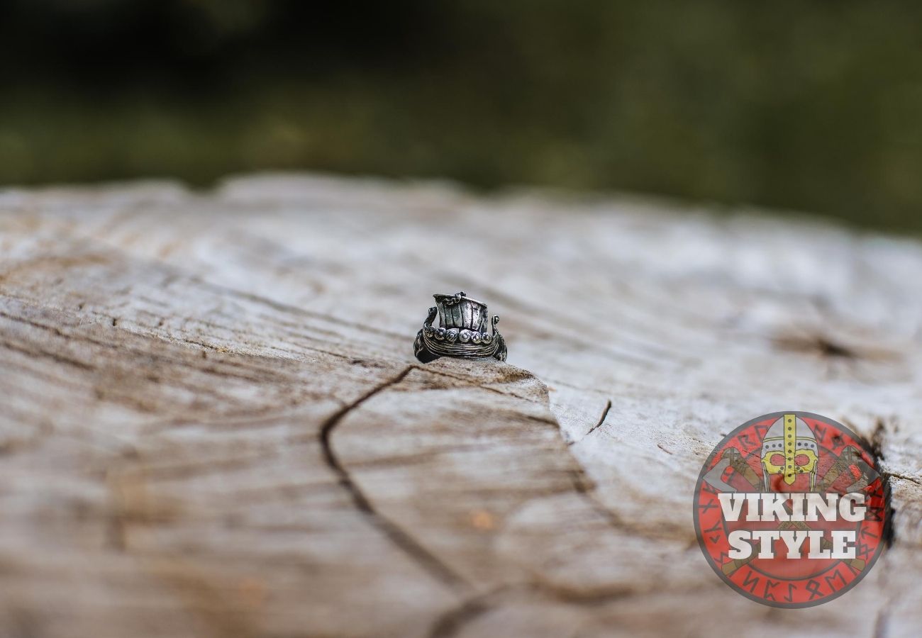 Viking Ship Ring II - Drakkar, 925 Silver