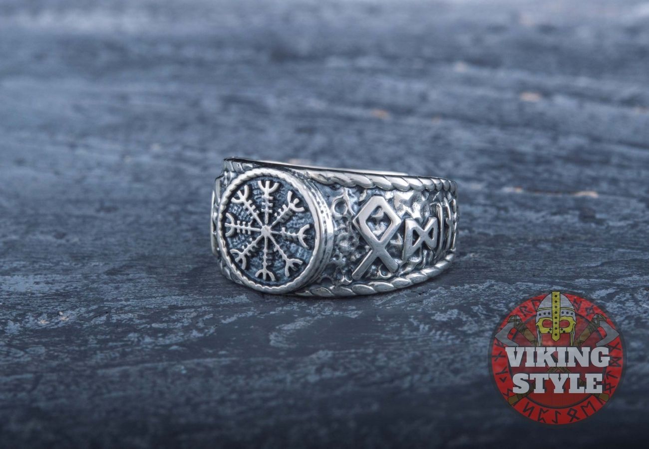 Ægishjálmur Ring - Odin Collection, 925 Silver