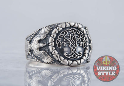 Yggdrasil Ring - Corvus, 925 Silver
