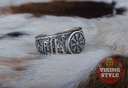 Ægishjálmur Ring - Odin Collection, 925 Silver