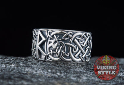 Raido Ring - Runic, 925 Silver