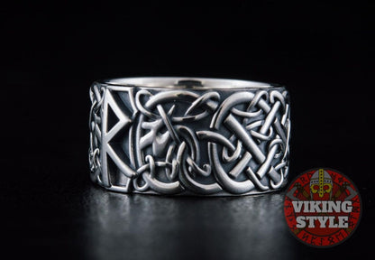 Raido Ring - Runic, 925 Silver