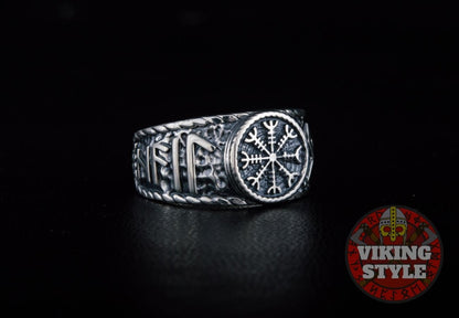 Ægishjálmur Ring - Odin Collection, 925 Silver