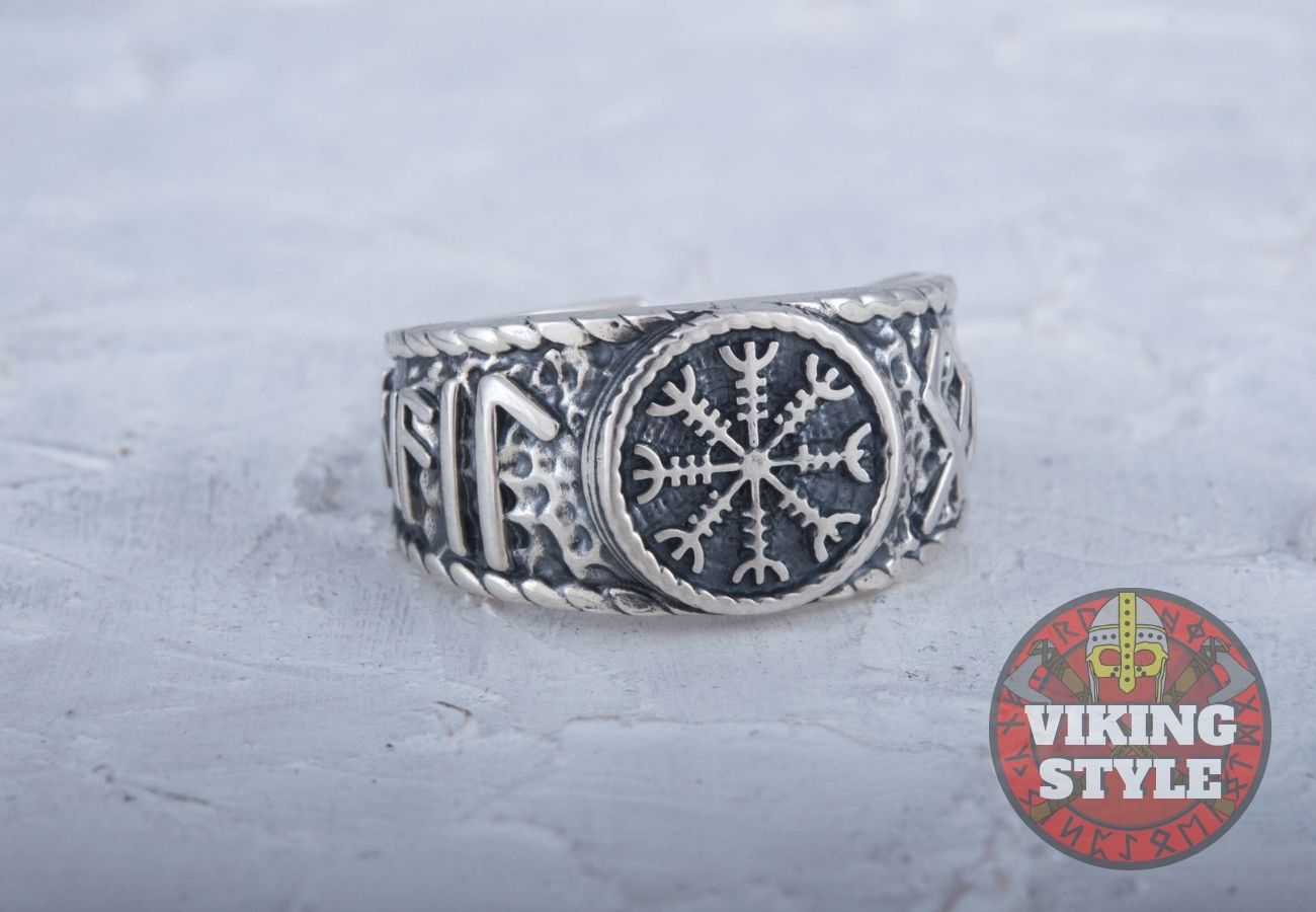 Ægishjálmur Ring - Odin Collection, 925 Silver